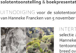 uitnodiging solotentoonstelling & boekpresentatie - 5 november t/m 3 december 2022